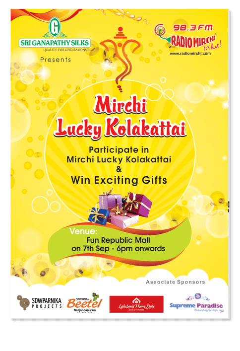 Mirchi Lucky Kolakattai - ADVERTISEMENT DESIGN WORK
