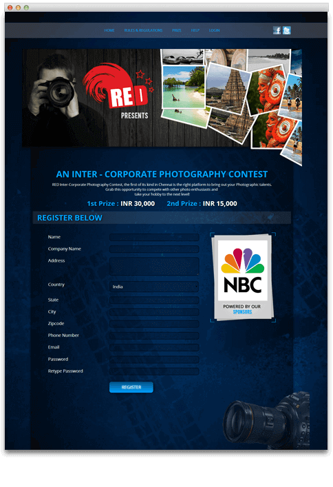Red Inter-Corporate Photography Contest - WEB DESIGN WORK