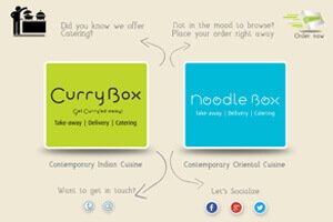 Currybox and Noodlebox - WEB DESIGN WORK